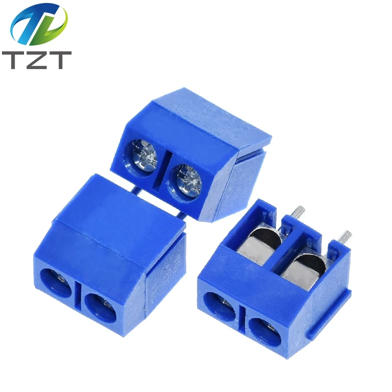 TZT 20 piezas KF301-2P 301-2P conector de bloque de terminales de tornillo enchufable de 2 pines 5,08mm 2 pines bueno