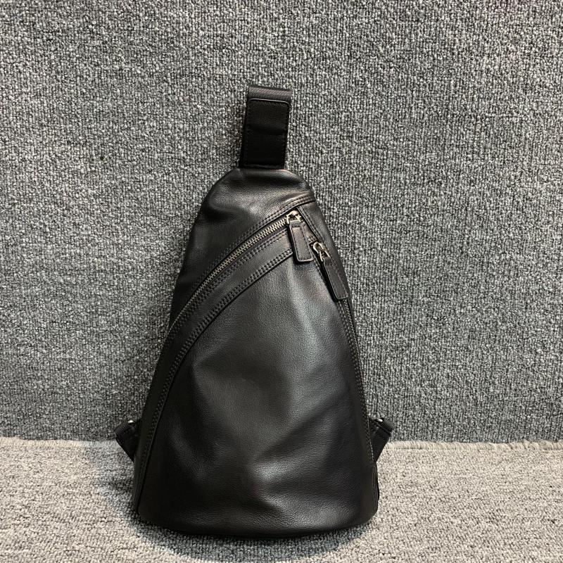 ドリーミーレザーチェストバッグユニセックスカップルスタイルトップレイヤー牛革シングルショルダーバッグファッショナブルな韓国デザイン春の新着