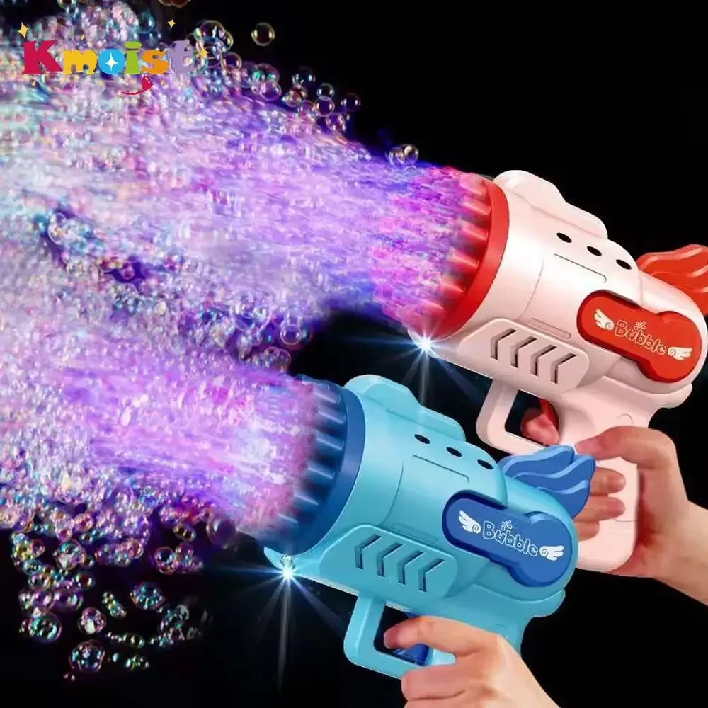 Automatic Bubble Blaster Machine - 360° Rotating LED Bubble Gun for Outdoor Party Fun