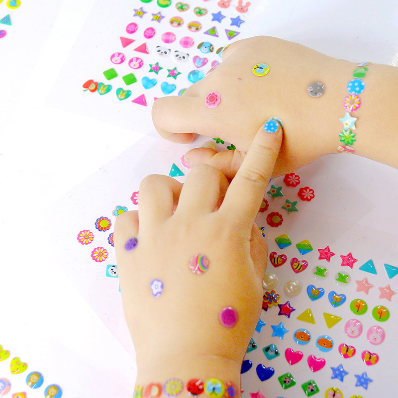 Pendientes adhesivos para niñas, gemas 3D, autoadhesivos, purpurina, artesanía de cristal, decoración de uñas, pegatinas de maquillaje