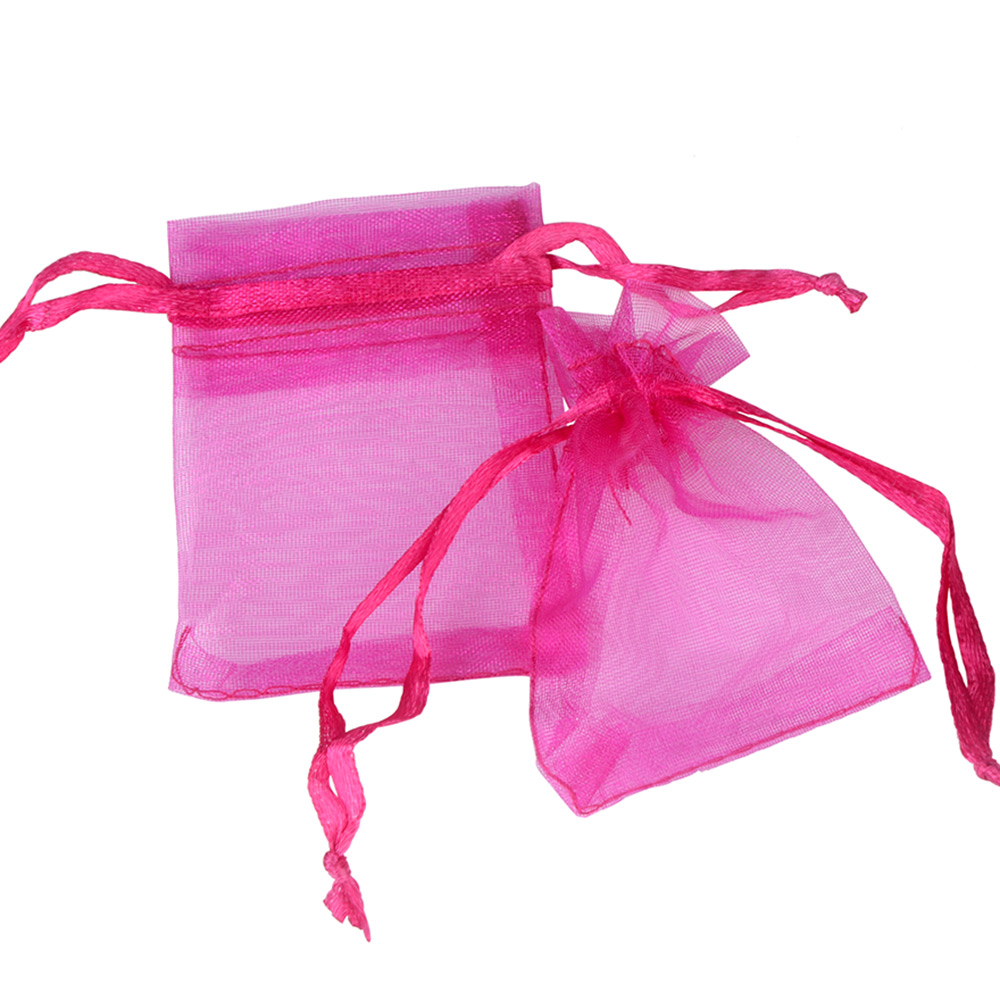 50pcs/Lot 5x7cm Candy Small Drawstring Organza Bag for Rings Jewelry