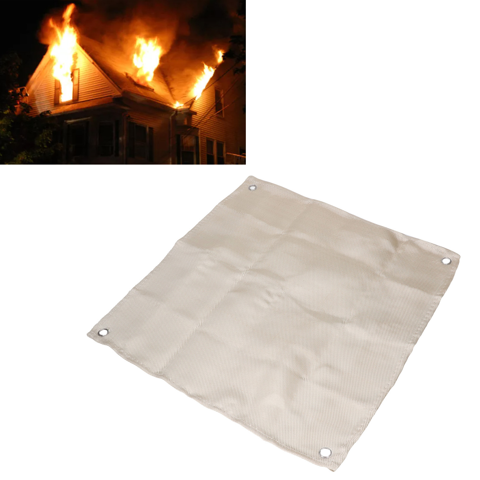 ZK30 Coperta antincendio in fibra di vetro ignifuga 550 ℃   Coperta di soppressione per estintore 50x50 cm antincendio