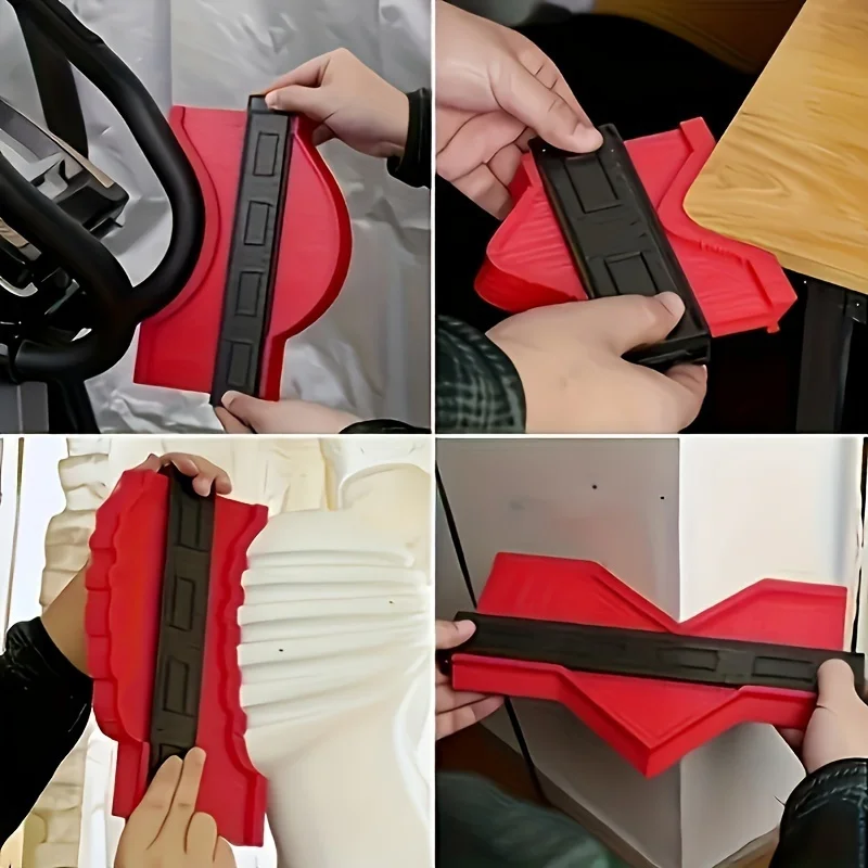 Ultimate contour measuring instrument, multifunctional plastic ruler, suitable for woodworking measurement