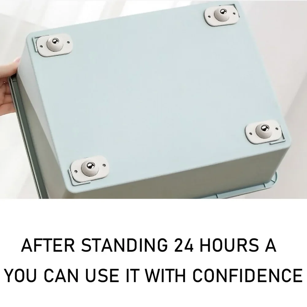 4 ชิ้น/เซ็ต Self-Adhesive ลูกกลิ้งสําหรับเฟอร์นิเจอร์ Universal รอกหมุนล้อหมุนล้อเลื่อนสําหรับกล่องสเก็ตตู้