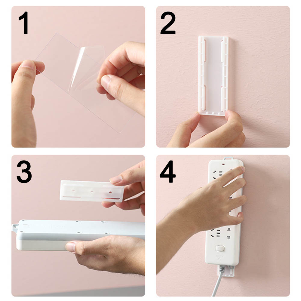 Ổ Cắm Giá Đỡ Người Tổ Chức Ổ Cắm Fixer Mạnh Traceless Tường Tự Dán Cáp Liền Mạch Điện Dây Cầm Giữ Dây