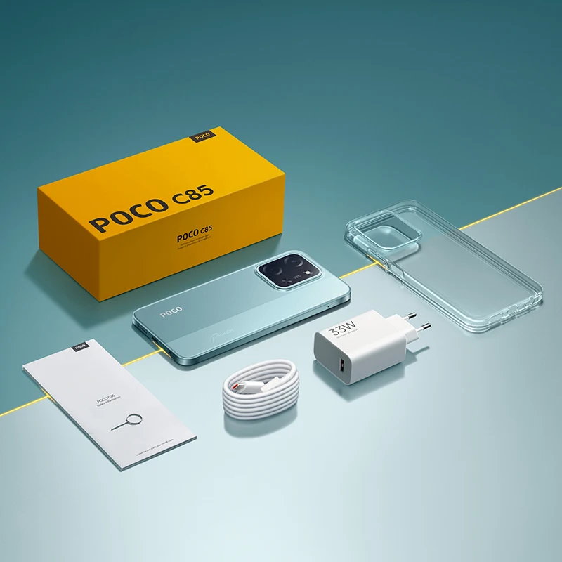 【Weltpremiere】POCO C85 Global Version Smartphone 128/256 GB Helio G81-Ultra 6000 mAh Akku 6,9-Zoll-Display 50 MP Kamera 33 W NFC