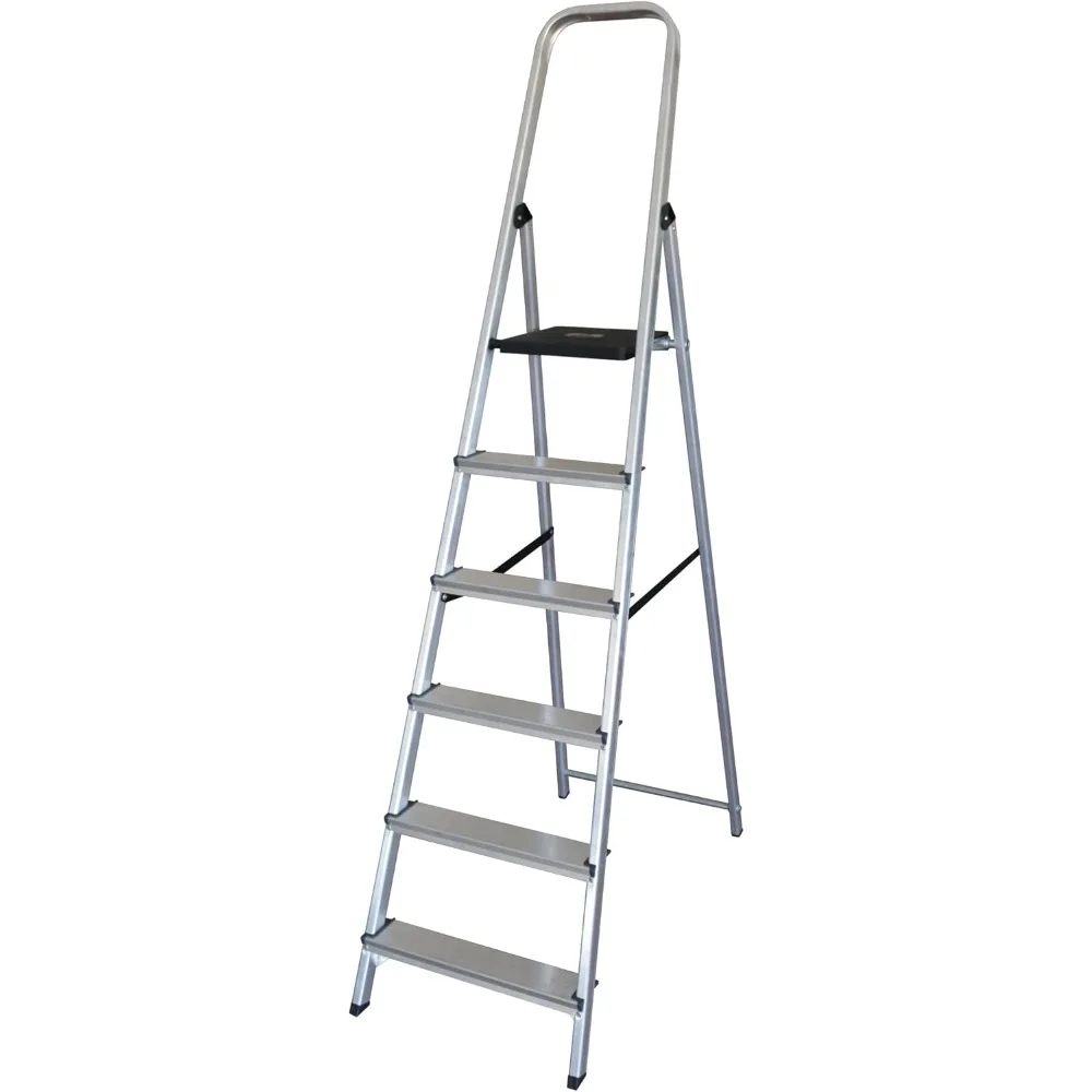 Escalera de aluminio plegable de 6 escalones