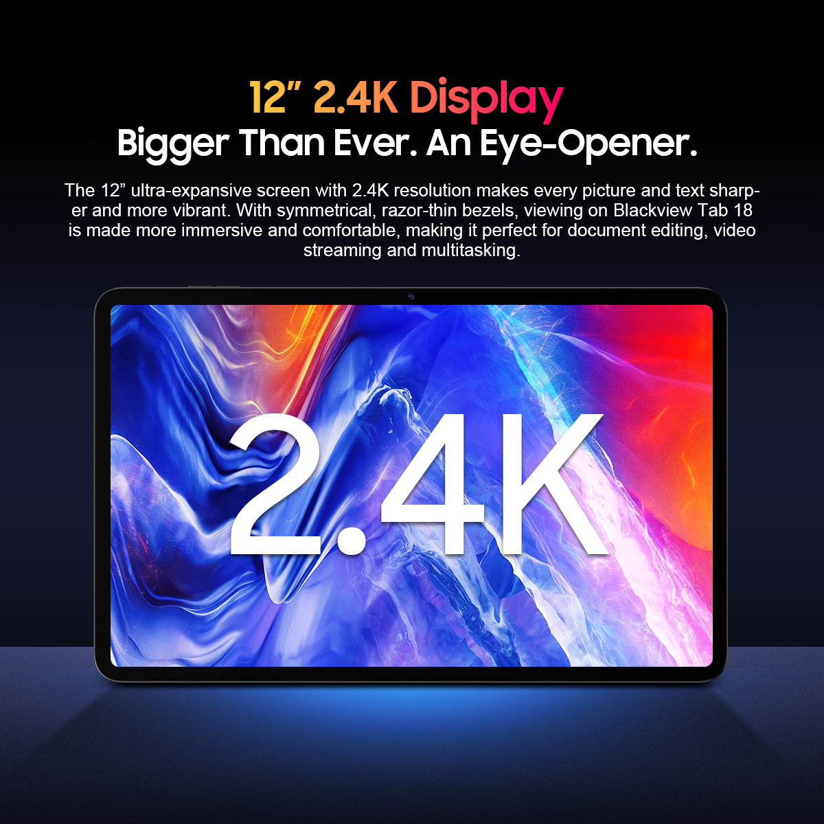 Blackview Tab 18 Tablet PC 12 ''2.4K FHD + Display Helio G99 12GB + 12GB RAM 256GB ROM, 8800mAh Bateria 33W Netflix Widevine L1