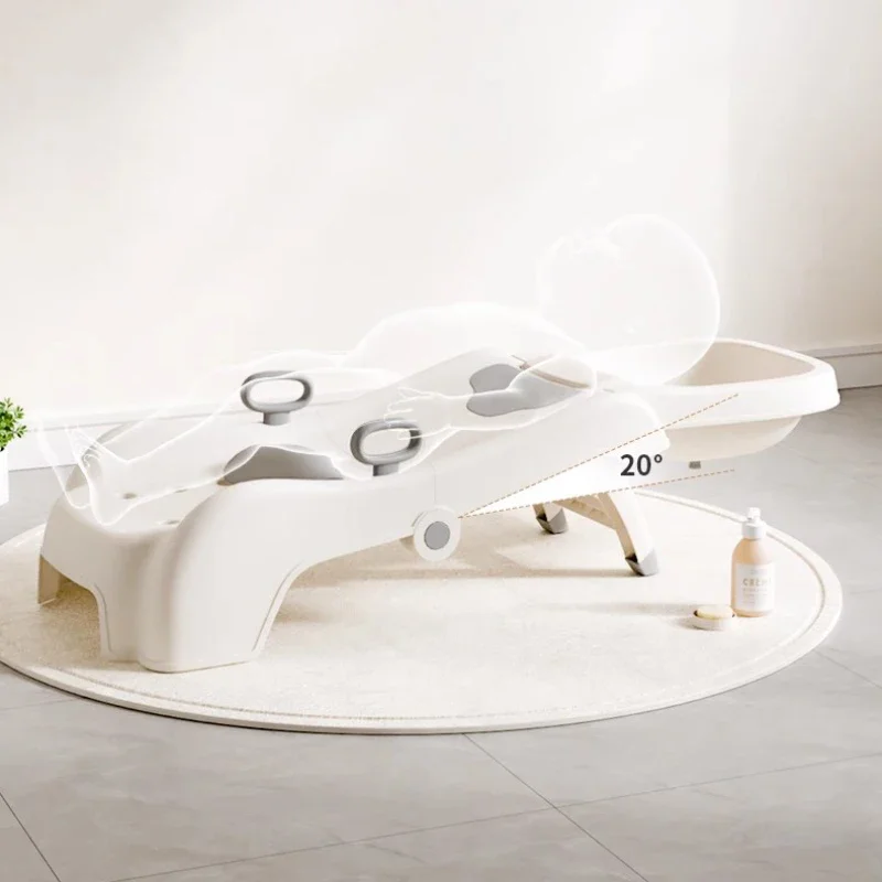 Letto per shampoo in plastica per bambini Pieghevole per cuoio capelluto giapponese Acqua Spa Lavabo per parrucchiere Sedia professionale Sillon Peluqueria Mobili