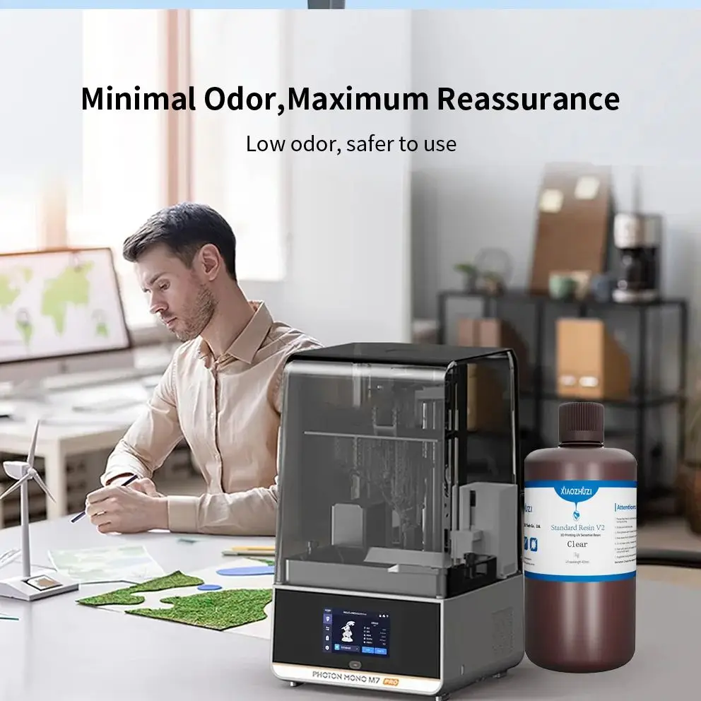 XiaoZhuzi - Resina cinza V2 padrão para impressoras 3D compatível com impressora 3D Elegoo Anycubic 405nm SLA DLP LCD