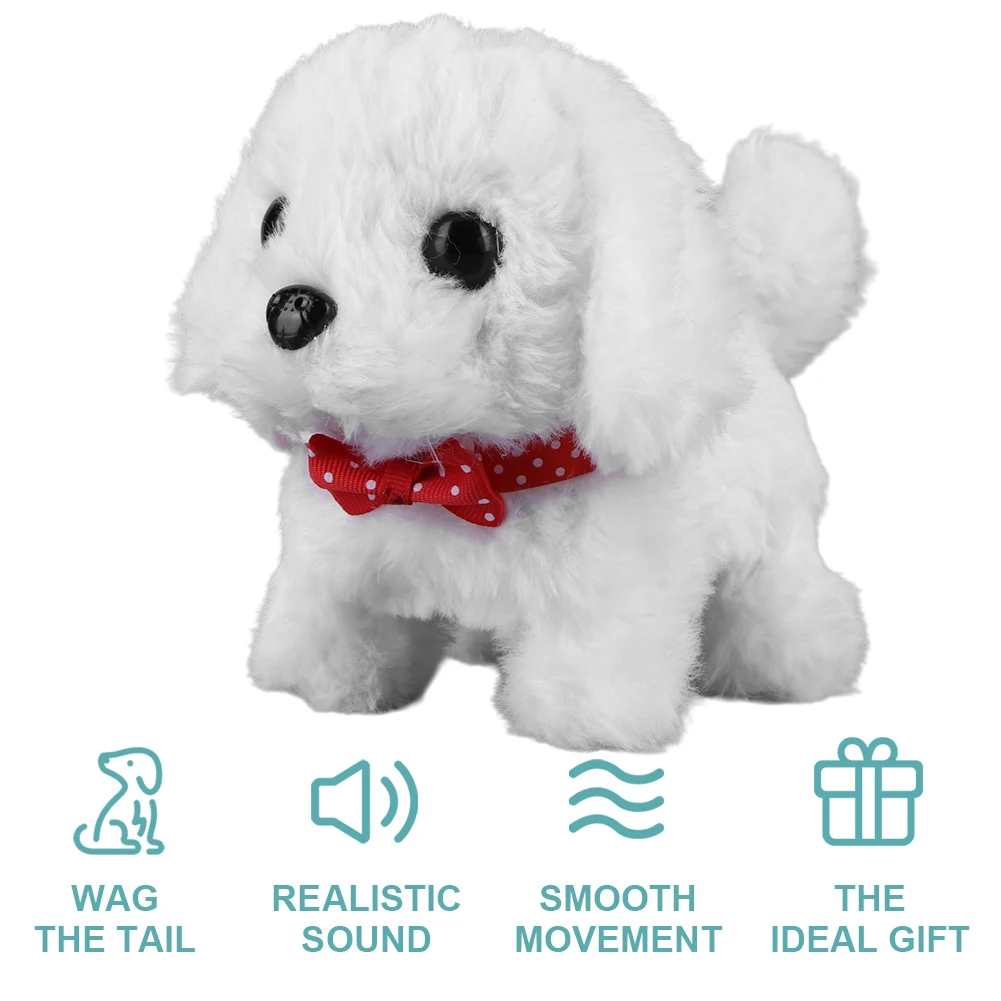 Electronic Robot Plush Dog With Realistic Movement Simulation Robot Dogs Barking Tail Wagging Pets Dog Toy Kids Educational Gift