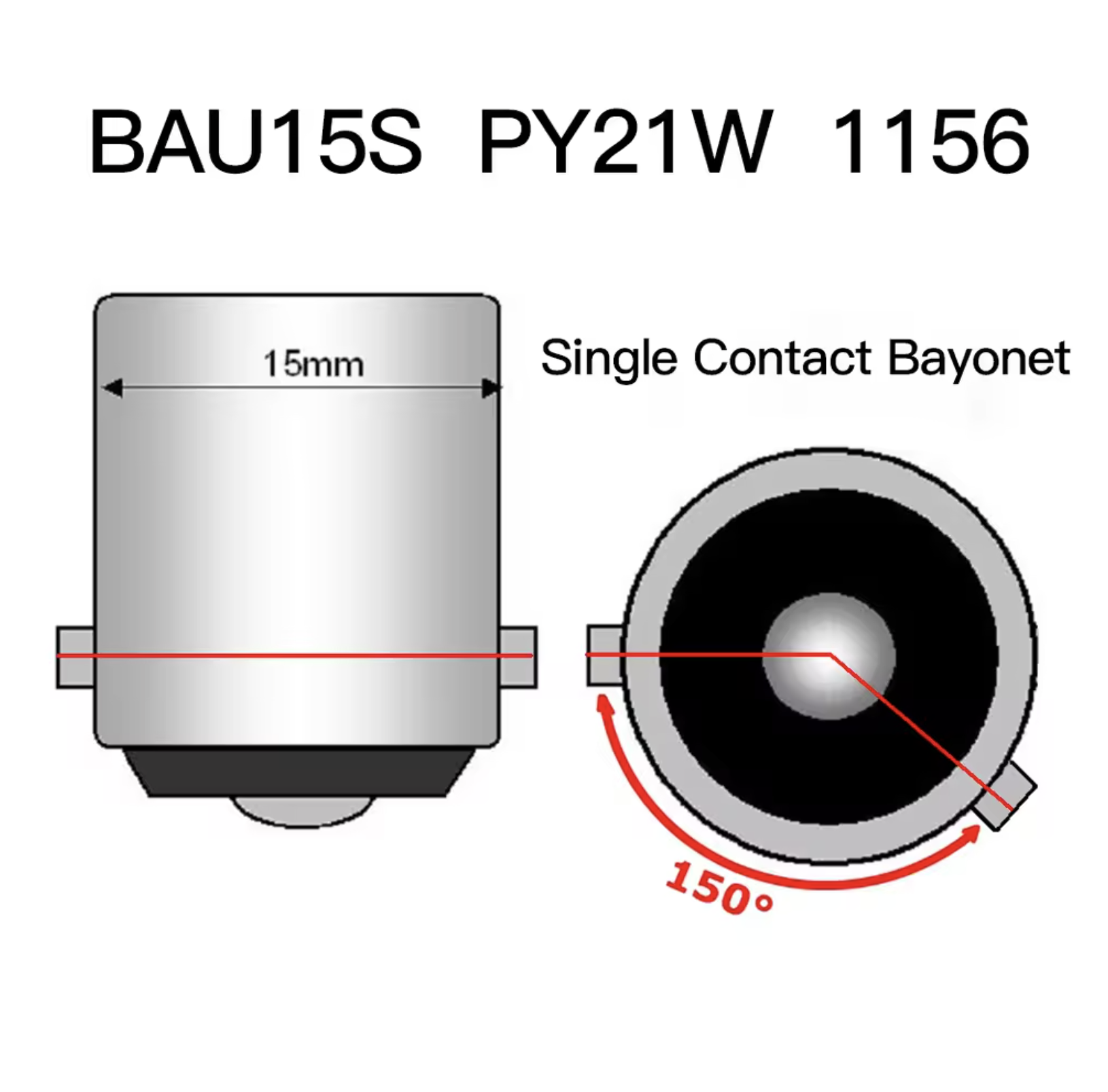 2 Stuks R5W R10W Mini Led 1156 P21W BA15S P21/5W 1157 BAU15S PY21W Auto Signaal lamp Dagrijverlichting 12V Auto Mistlampen