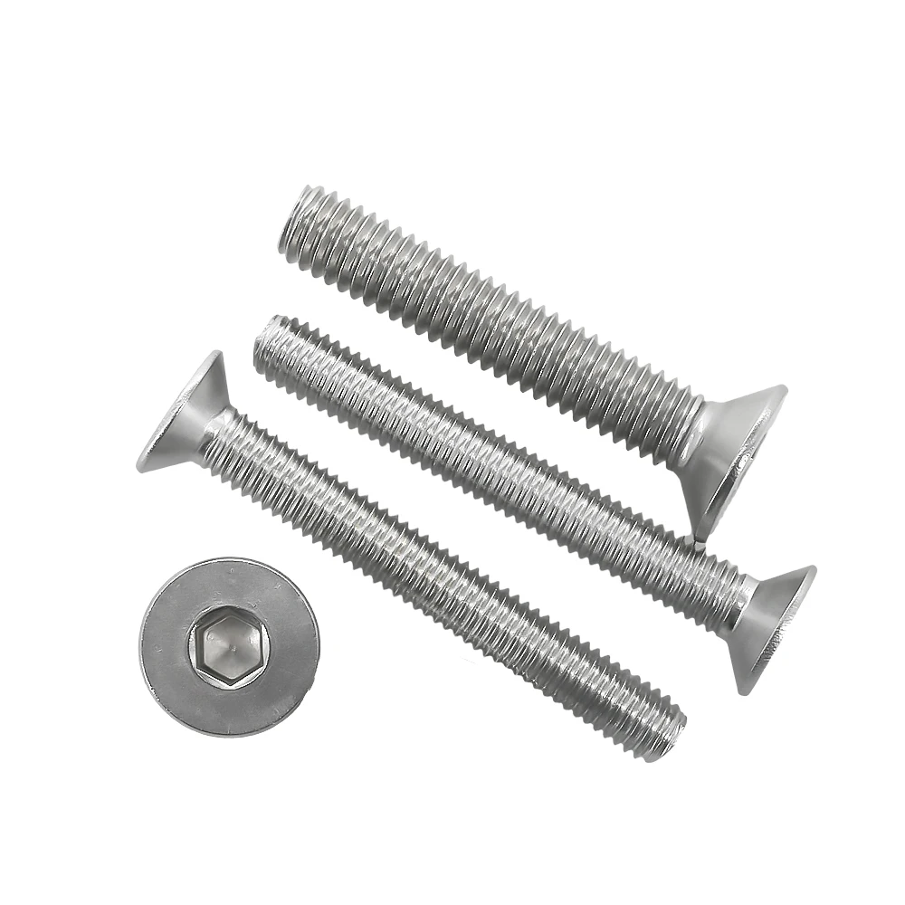 304 Stainless Steel Hex Socket Screw Thread Metal Machine Bolts M3 M4 M5 M6 M8 DIN912 DIN7991 ISO7380 A2 Hexagonal Allen Screws
