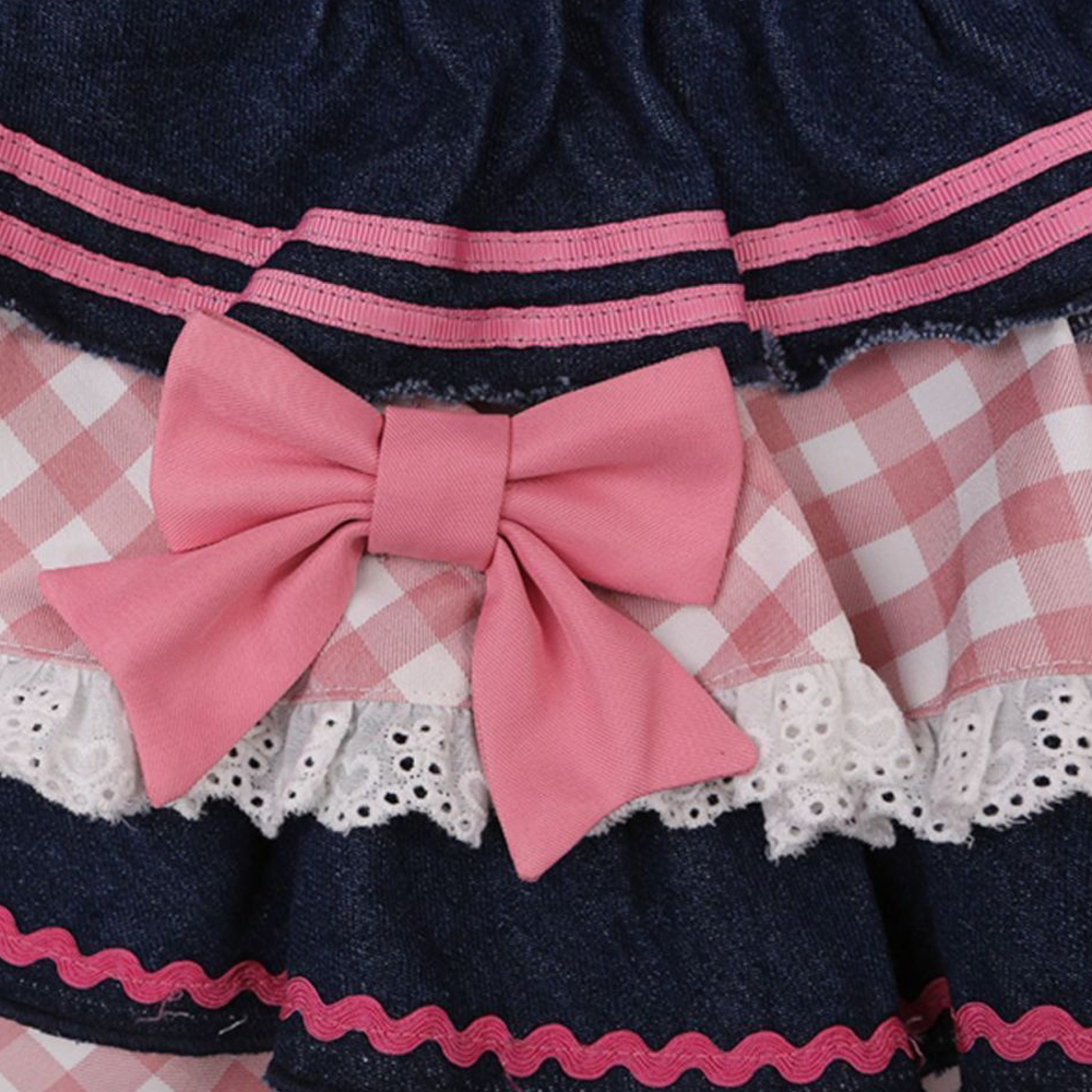 Cách Học Lolita Kawaii Váy Ngọt Nhật Bản Mini Nữ Bông Tai Kẹp Dễ Thương Bầu Denim Vận Động Viên Trượt Băng Y2K Cao Cấp Ren Bánh váy
