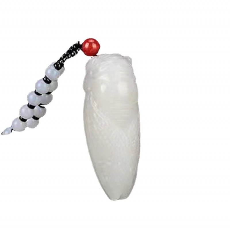 Wholesale Afghan White Jade Pendant Jade Pendant Cicada Jade Cicada Roaring Jade Pendant Jade Pendant