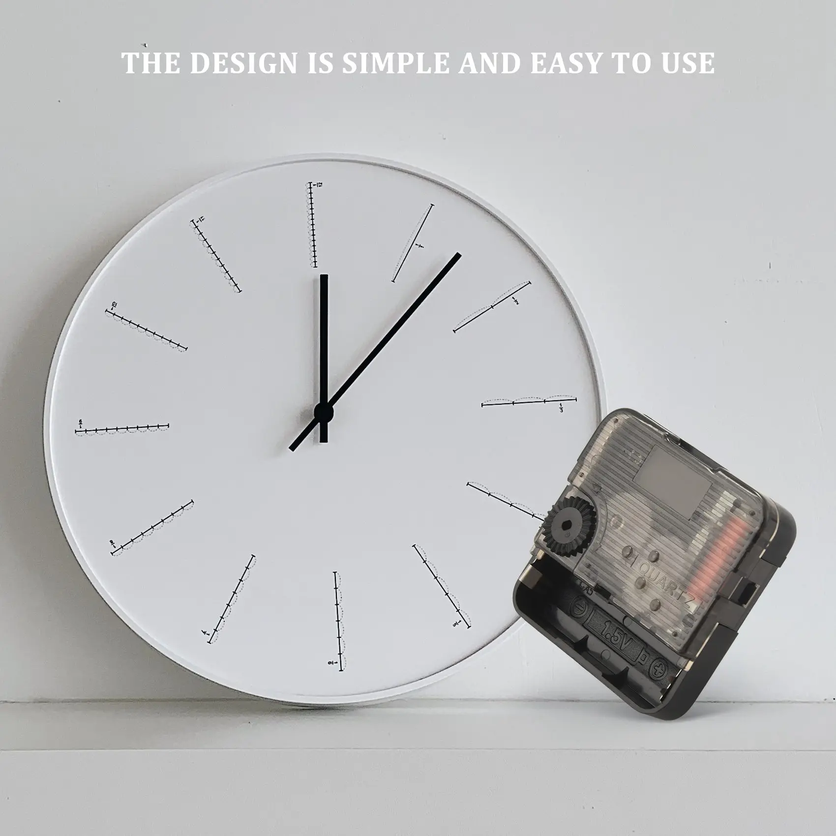 Long Spindle Clock Mechanism Movement, 3/ 5 Inch Maximum Dial Thickness, 1-1/ 10 Inch Total Shaft Length