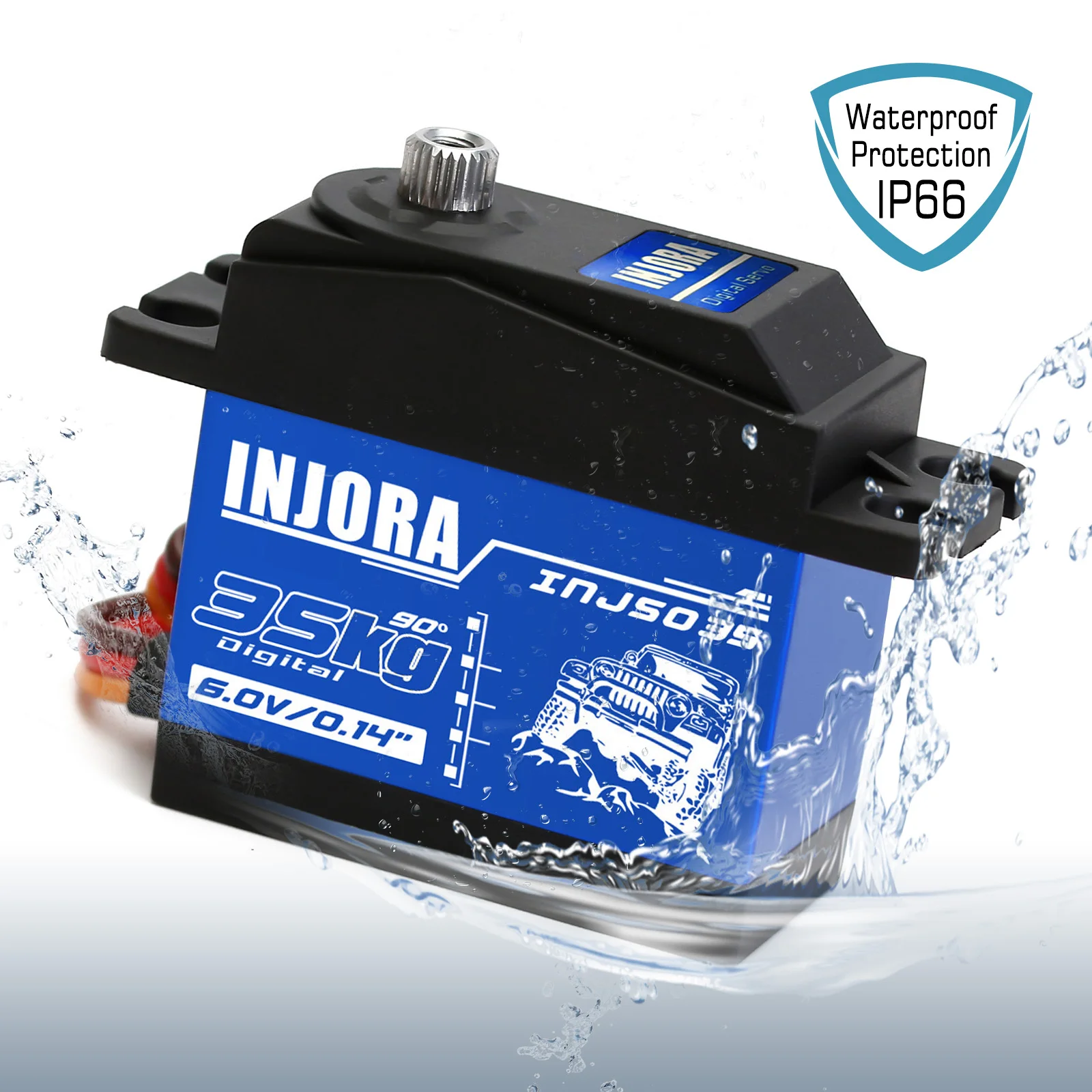 INJORA INJS025 INJS035 Serwo cyfrowe 25KG 35KG Wodoodporne serwa o dużym momencie obrotowym do samochodów RC Crawler SCX10 Truck Robot Upgrade Parts
