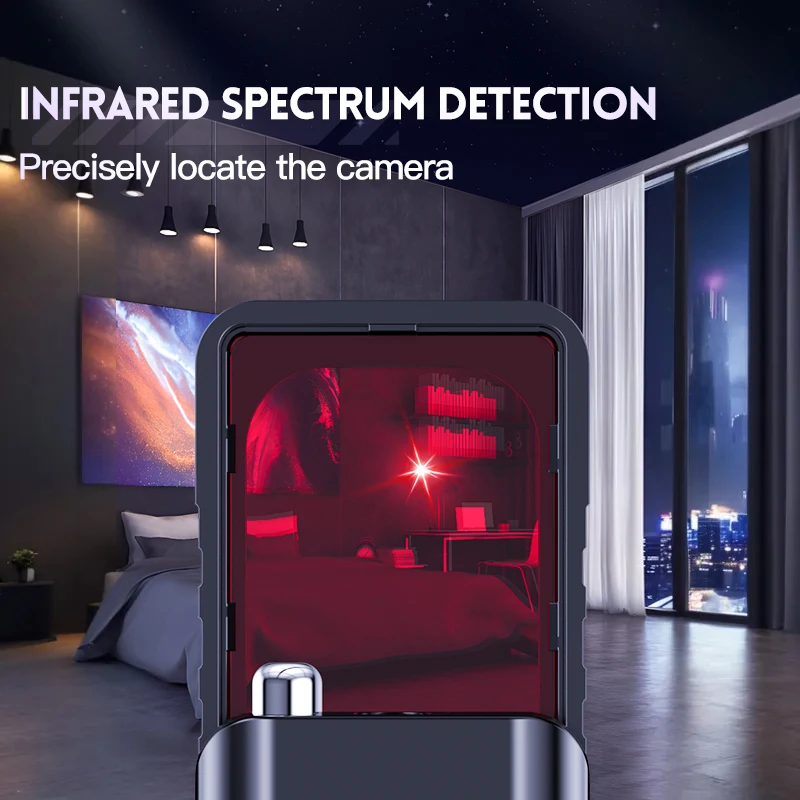 Hidden Spy Camera Detector Upgraded T17 Anti Spy Gadget GPS Tracker Finder Bug Detector Wireless RF Signal Infrared Scanner