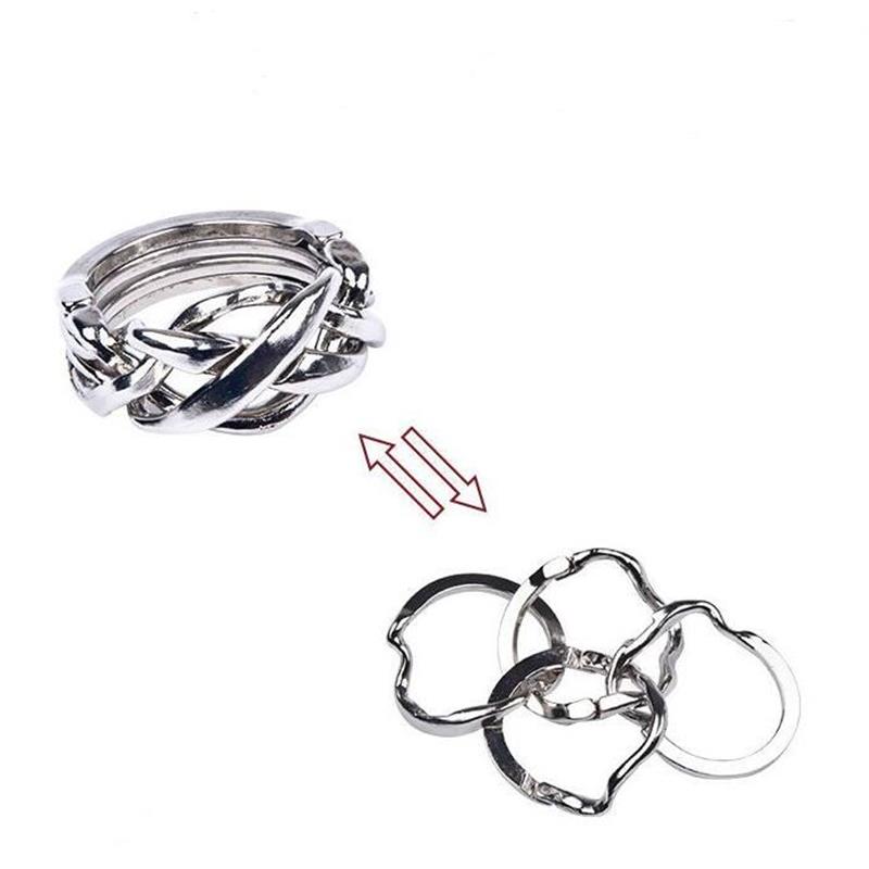 Classic Metal Puzzle Magic Mind Brain Teasers Intelligence Puzzles Game for Adults Kids