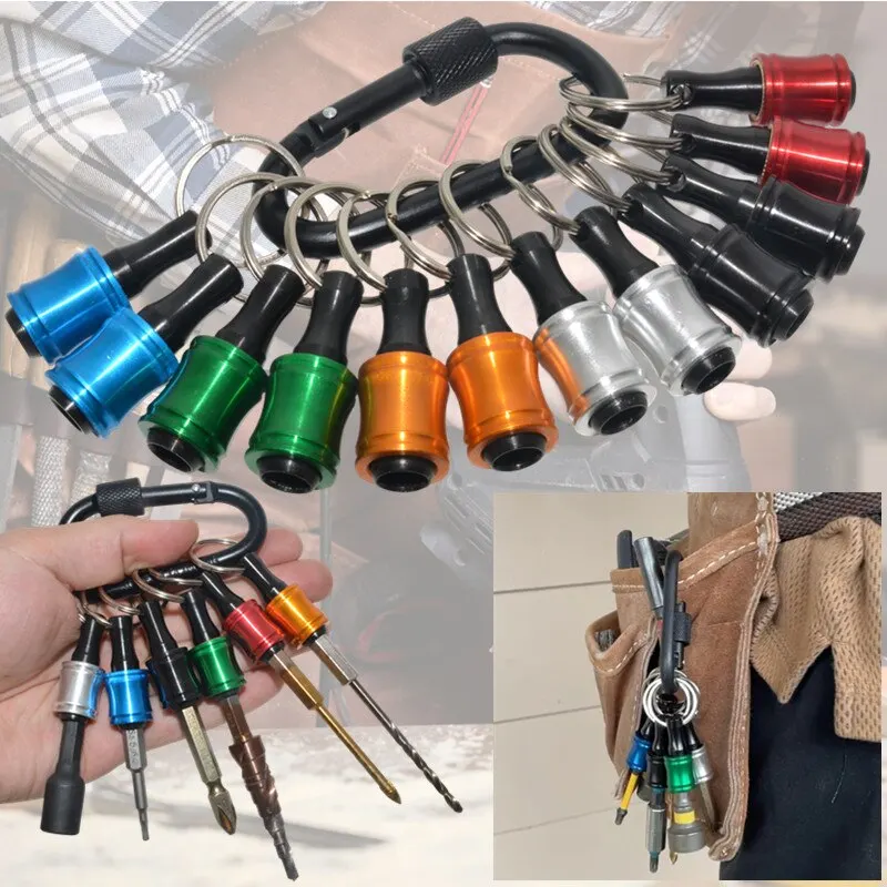 Upgrade, Druck zum Entriegeln, 12 stücke 1/4 Zoll Sechs kant schaft Aluminium legierung Schrauben dreher Bits Halter leichte Schnellwechsel-Verlängerung stange
