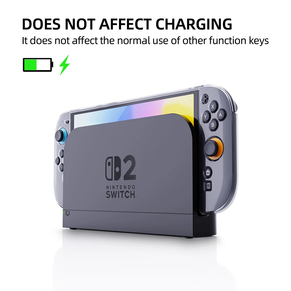 Съемный переключатель 2025 года 2 Joycon, чехол из ТПУ, защитный чехол с кристаллами и защитой от царапин, совместимый с консолью Nintendo Switch 2 Gmae