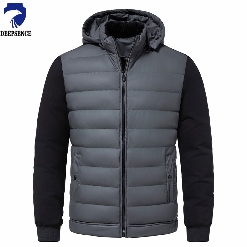 Parka gruesa para hombre, abrigo de algodón cálido para exteriores, chaqueta de moda informal impermeable con capucha a prueba de viento para invierno para hombre