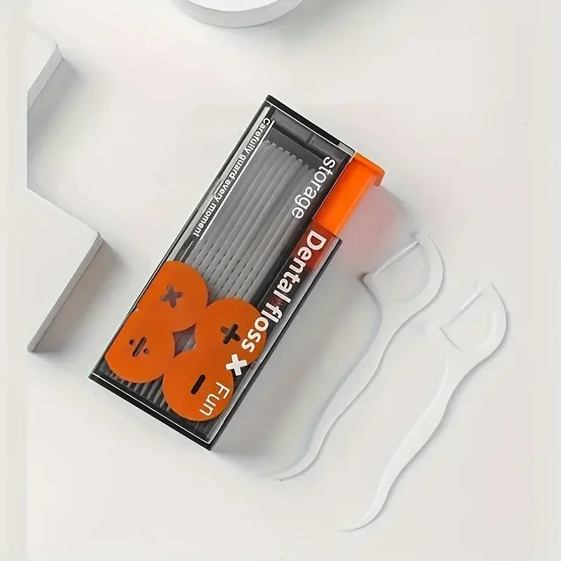 10 pezzi Mecha specchio antivento scatola di filo interdentale portatile pop up automatico 10 pezzi mini scatola di immagazzinaggio di filo interdentale trasparente organizzatore di filo interdentale per igiene orale