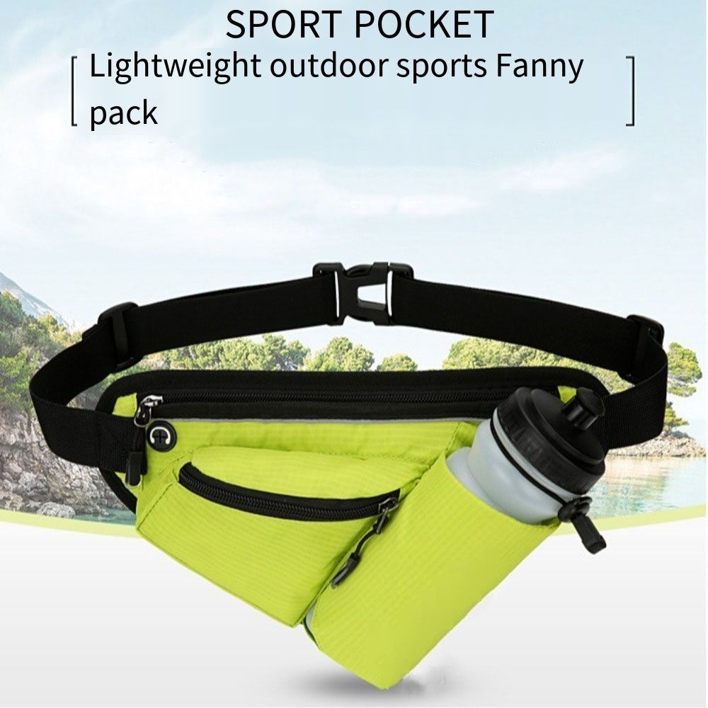 Unisex Kettle Fanny Pack Breathable Multifunction Running Belt Waist Bags Large Capacity with Water Bottle Holder