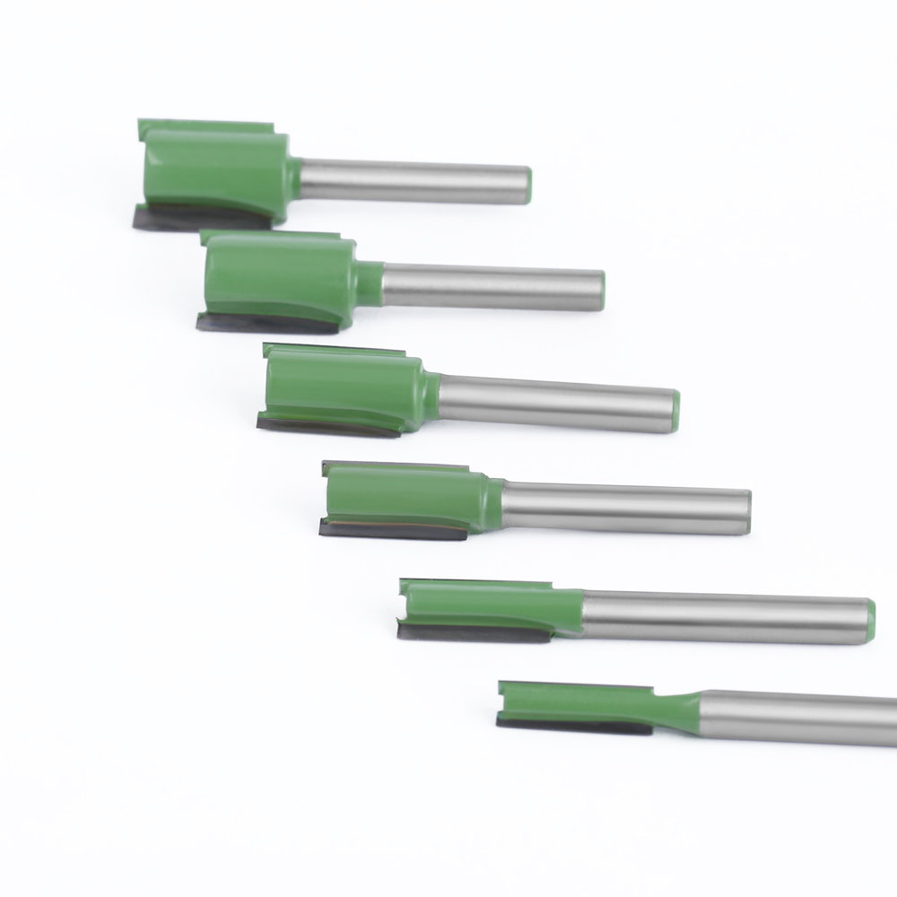 LAVIE 1 6mm Chuôi Thẳng Hơi Hợp Kim Vonfram Đơn Đôi Sáo Router Bit Phay Gỗ Cắt cho Đồ Gỗ dụng cụ MC06020