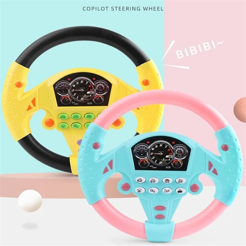 Kinder Elektrische Simulation Lenkrad Spielzeug Geschenke Licht Sound Musical Kinderwagen Simulieren Fahren Auto Vocal Spielzeug für Kinder