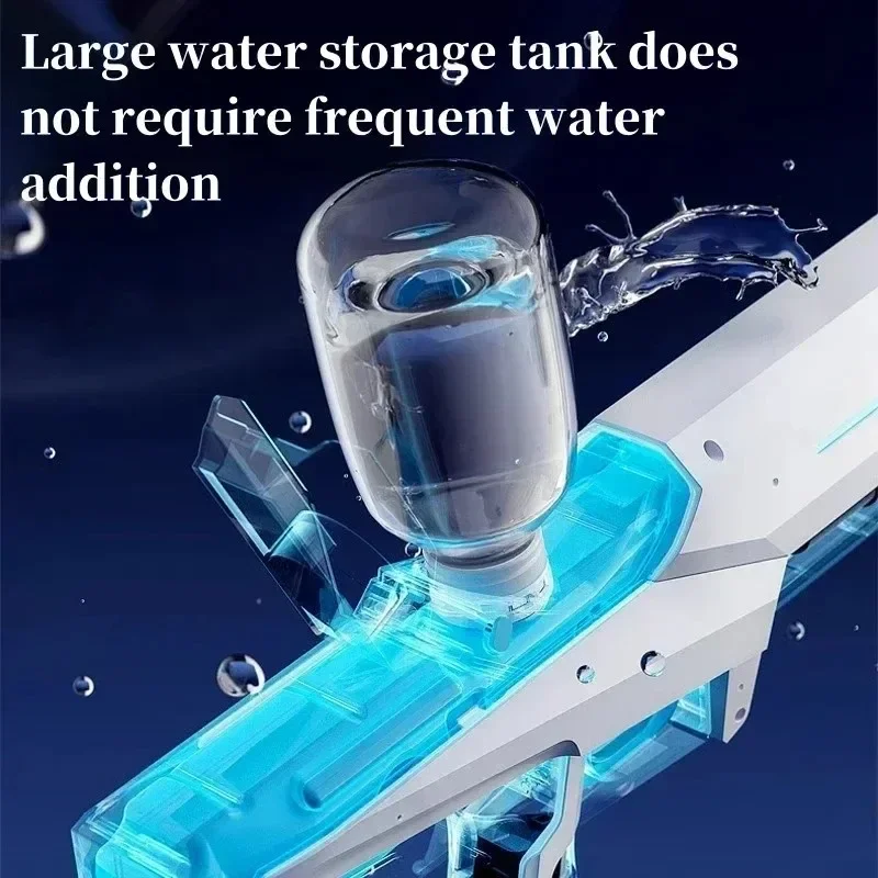 Pistola de agua eléctrica automática que absorbe el agua, entretenimiento en la piscina en la playa al aire libre, pistola de agua para adultos y niños