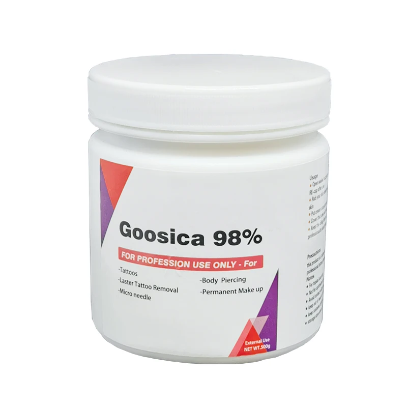 Новый 98% крем для татуировки Goosica для перманентного макияжа, тела, лица, красоты, микроблейдинга, пирсинга, вспомогательный крем, 500 г
