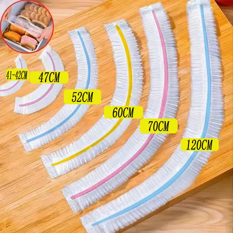 Colorful Disposable Food Cover Food Grade Fruit Vegetable Storage Bag Elastic Shower Cap Fruit Food Cover Fresh Keeping Bag