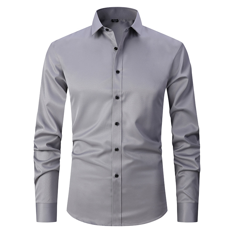Nueva camisa Social de manga larga para hombre de otoño/invierno grande 6XL de alta calidad, moda sin hierro, informal de negocios, blanco puro