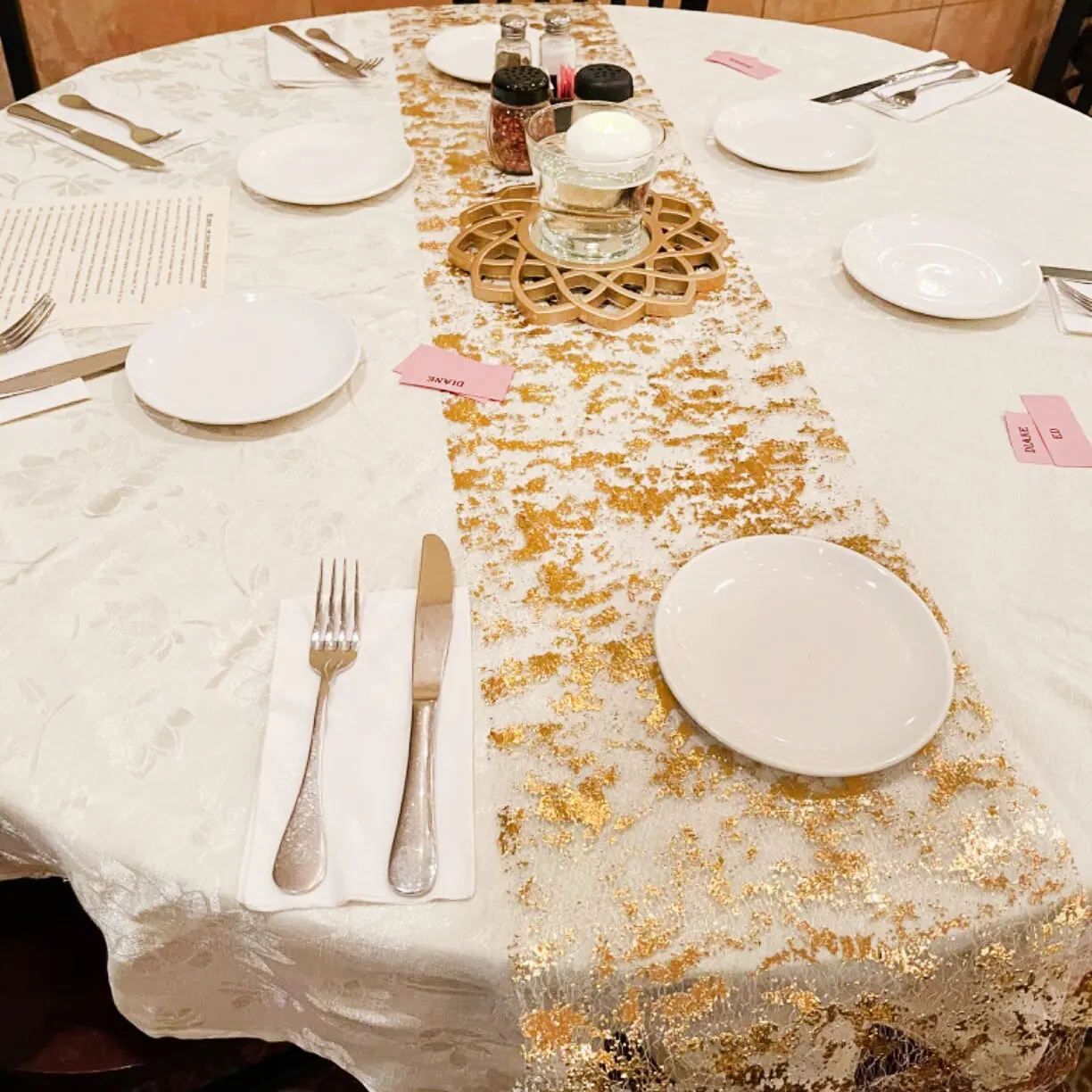 Sparkle Metallic Gold Thin runner da tavola oro/argento paillettes Glitter lamina metallica rotolo di rete sottile matrimonio san valentino Decor