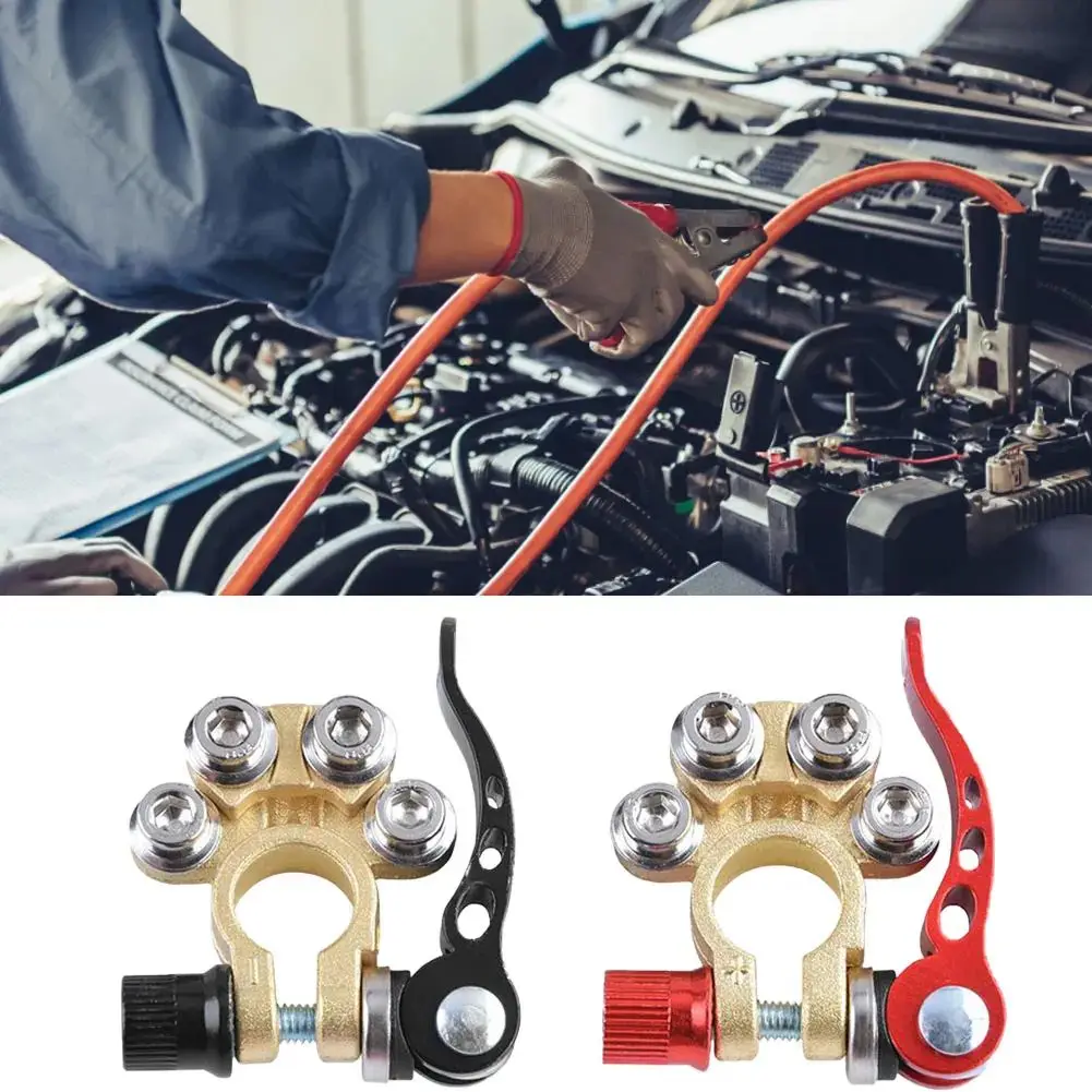 1 paio di terminali della batteria per auto connettore del cavo per auto connettori di intercettazione del cavo automatico a disconnessione rapida per accessori auto per auto