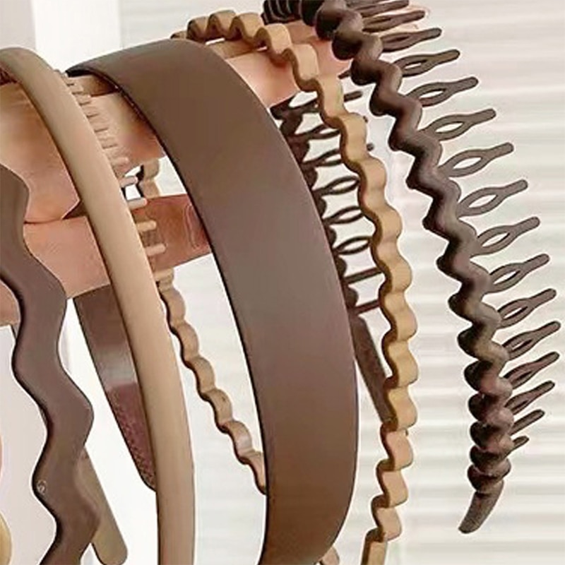 9 ชิ้นที่เรียบง่ายและอเนกประสงค์ล้างและไปกดกิ๊บเรียบผมหักด้วยฟันที่คาดผมกันลื่น