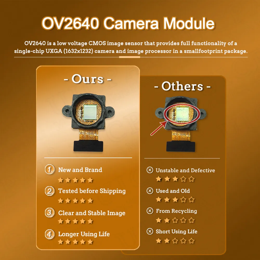 Módulo de cámara OV2640 para cámara ESP32, 2MP, 222, 200, 180, 66, 120, 160 grados, 650nm, 850nm, visión nocturna, DVP, 24 Pines, 0,5 MM, nuevo