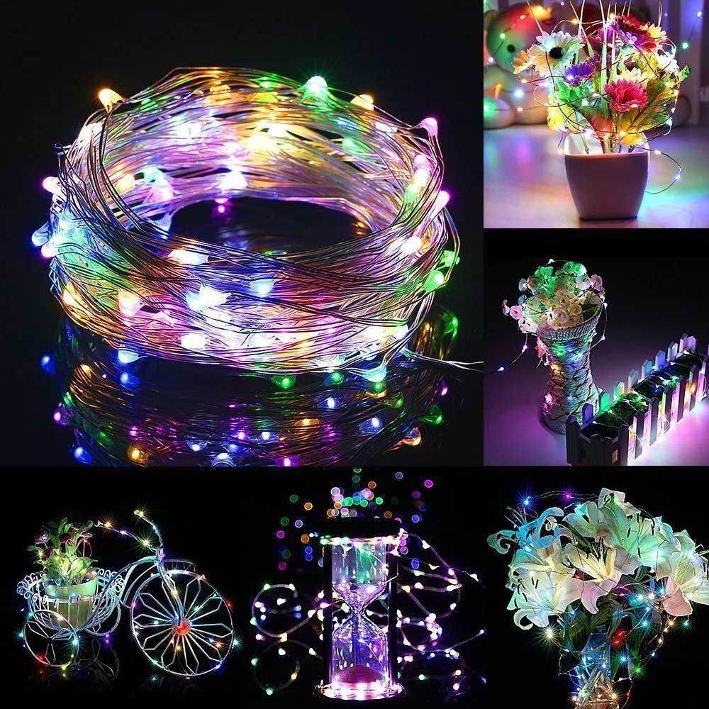 Guirnaldas de luces alimentadas por USB, color blanco cálido, 20 m, para Navidad, fiestas, bodas, festivales, dormitorios y decoración de mesa