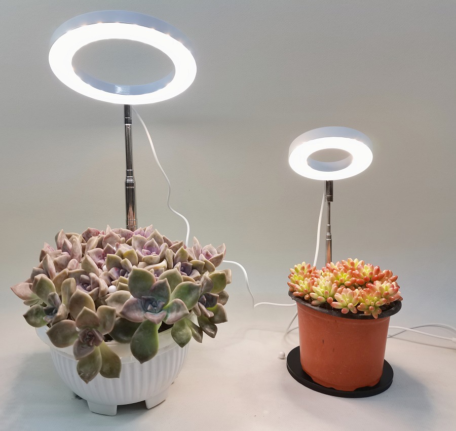 LED 格納式植物ライト成長ライトエンジェルリング多肉植物ライトフルスペクトルフラワータイマー植物補助光屋内植物用
