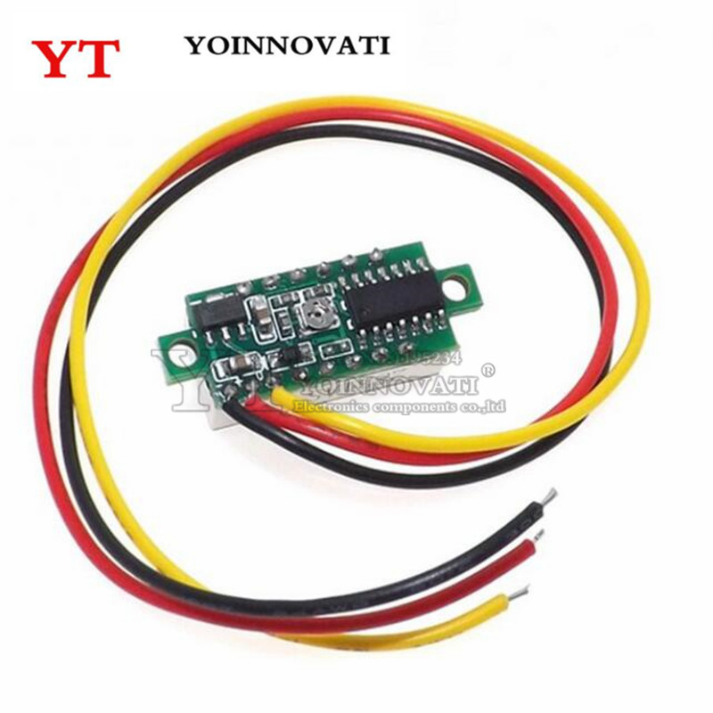 Mini Módulo de pantalla LED Digital de 0,28 pulgadas, voltímetro DC 0-100V, probador de voltaje, Panel LED de 0,28 pulgadas, tablero de pantalla LED de 7 segmentos