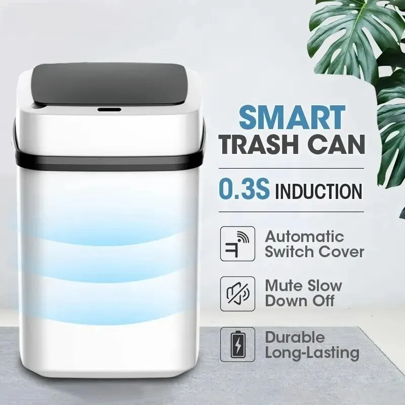 Küche Mülleimer 13L Badezimmer Touch Mülleimer In Die Toilette Smart Müll Eimer Abfall Bins Mülleimer Smart Mülleimer Küche