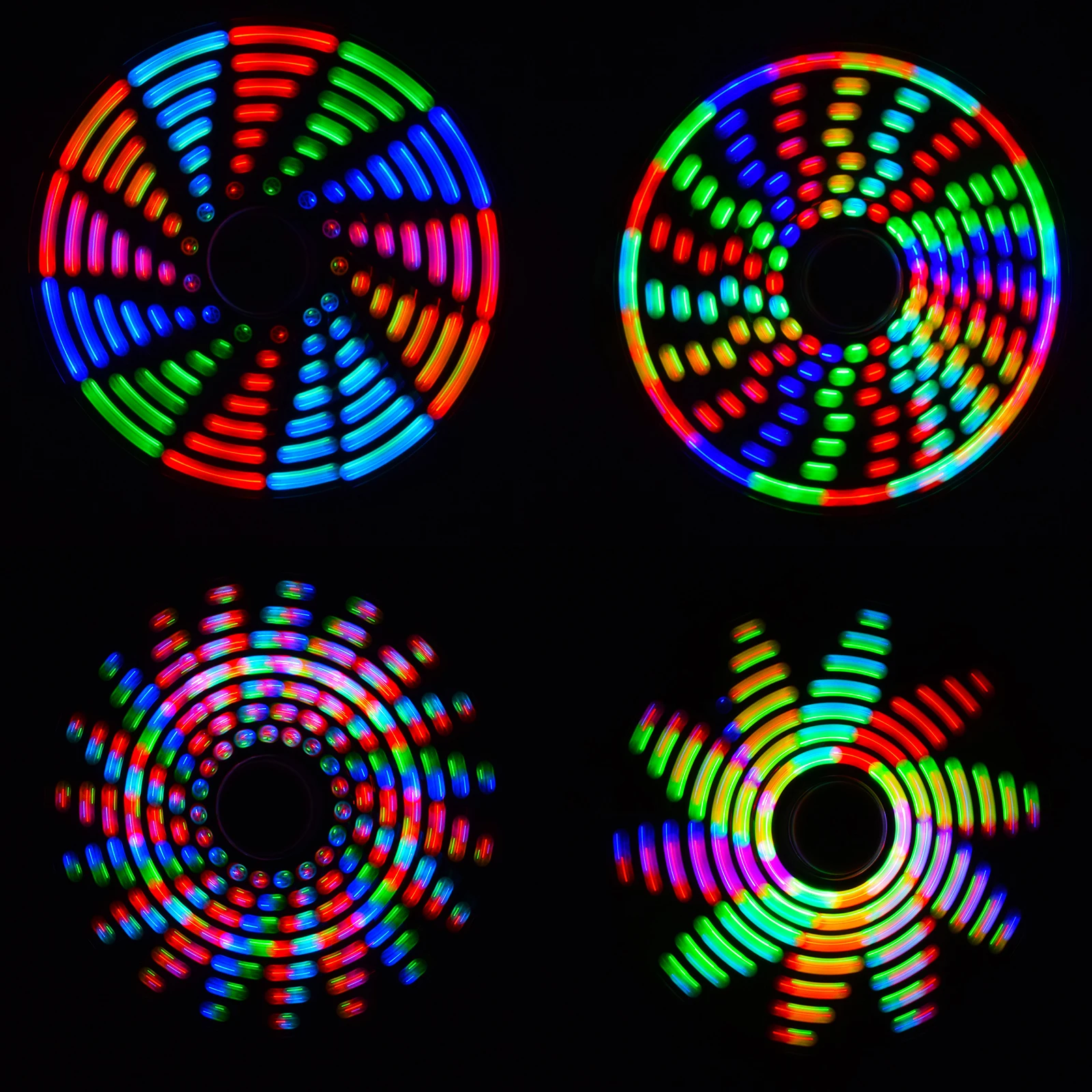 DIY Full Color LED High-Speed Rotating Boomerang Bearing Hand Finger Spinner Creative POV Soldering SMT Training Kit