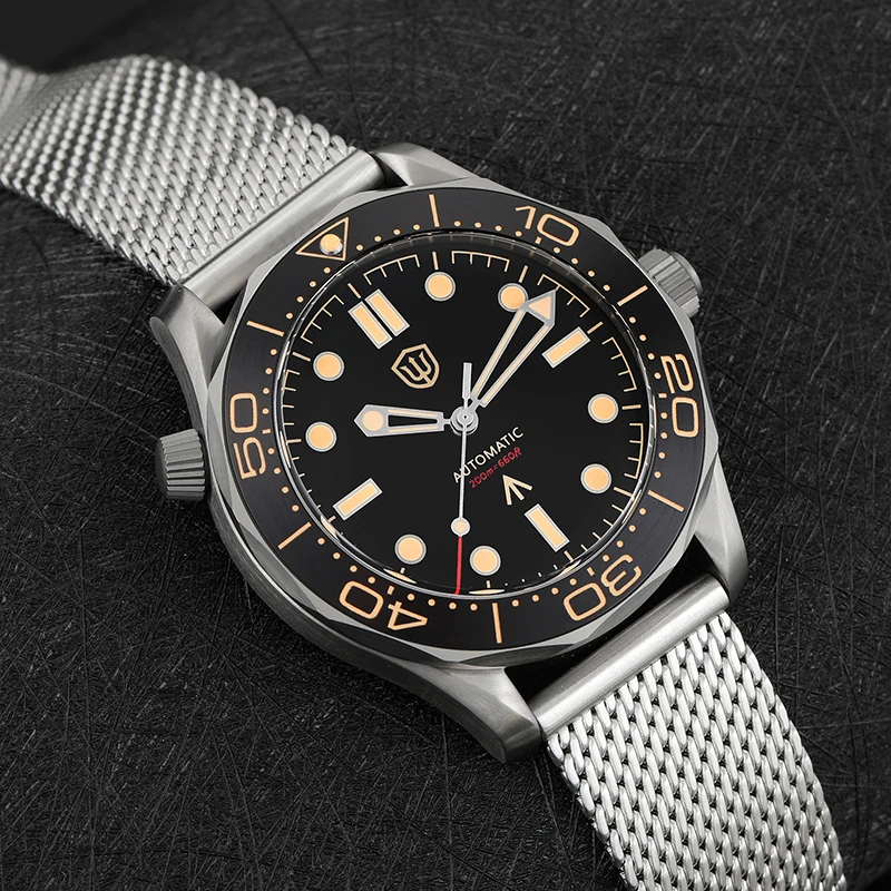 Watchdives WD007 Reloj de buceo automático NH35/NH38 Movimiento C3 Relojes de cristal de zafiro con cúpula luminosa 007 Reloj de pulsera estilo NTTD