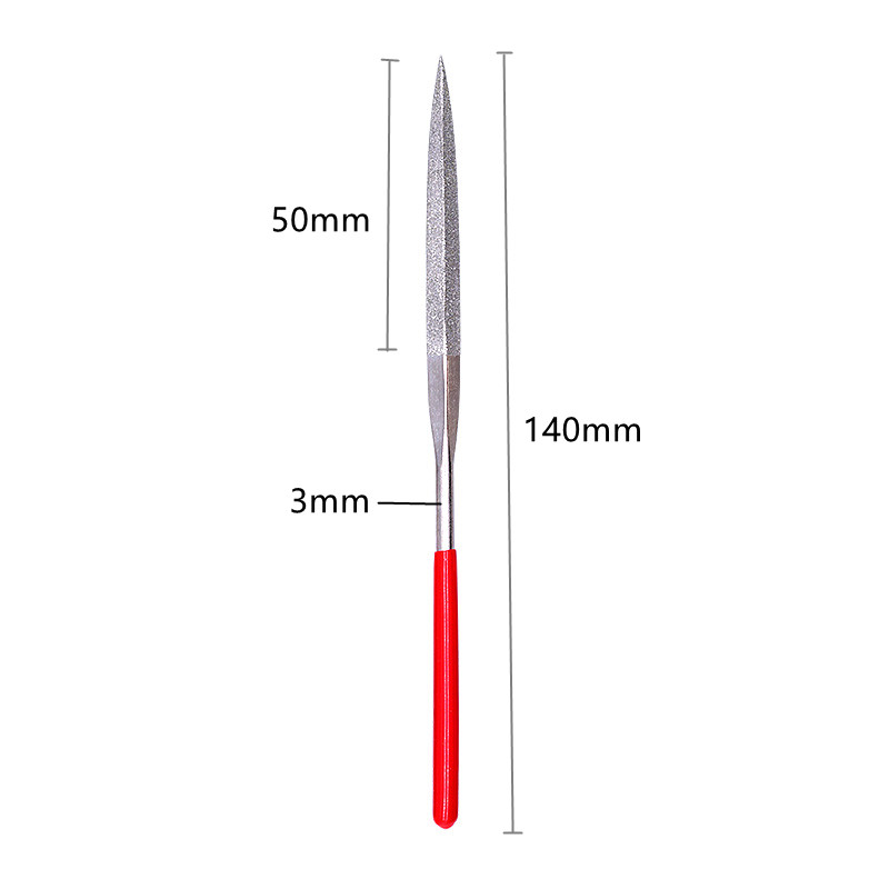 10Pcs Diamond Needle File Set 3x140mm Mini Needle File Kit For Stone Glass Metal Carving Craft Hand Tools Needle File Set