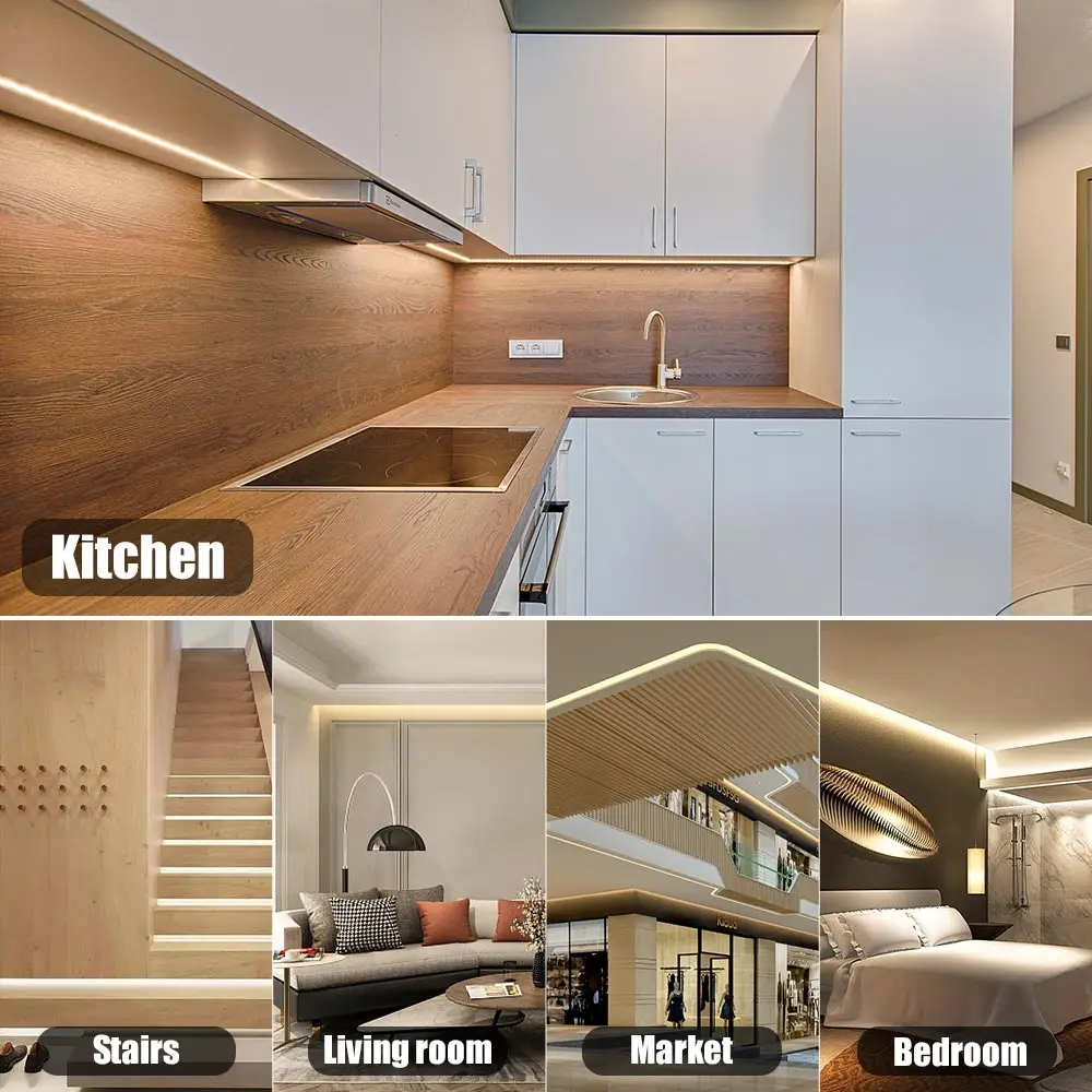 220V LED Under Cabinet Strip Light Ultra Bright 120Leds/M Waterproof Kitchen Backlight Rope Lamp Outdoor Indoor Home Decor EU