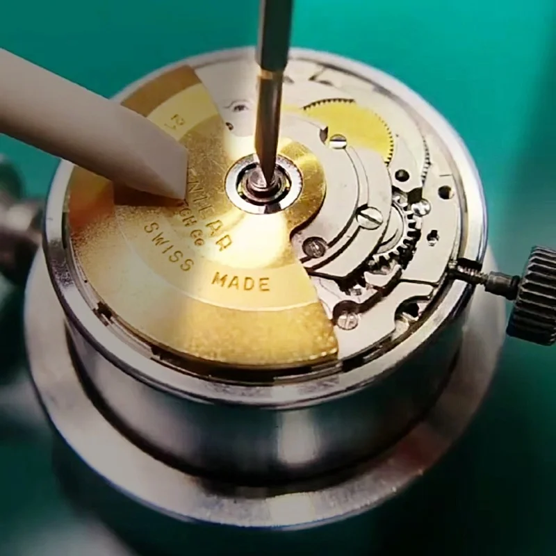 Peek stick with auxiliary movement core clamp Watch Dial Cleaning Pen  Watchmaker Watch Repair Tool