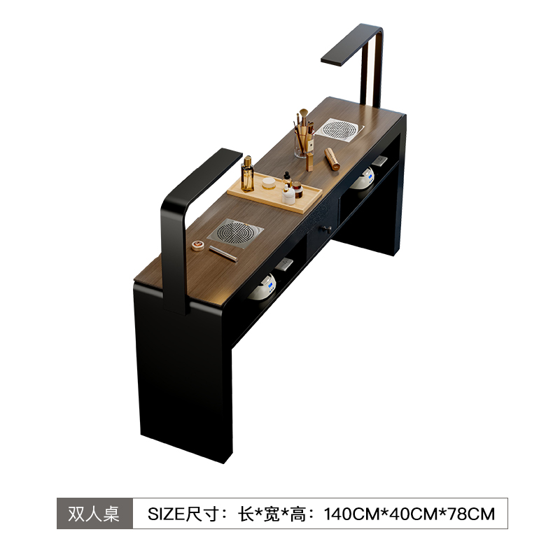 Mesa para manicura de lujo, equipo profesional moderno portátil, diseño de escritorio para uñas, muebles de salón simples