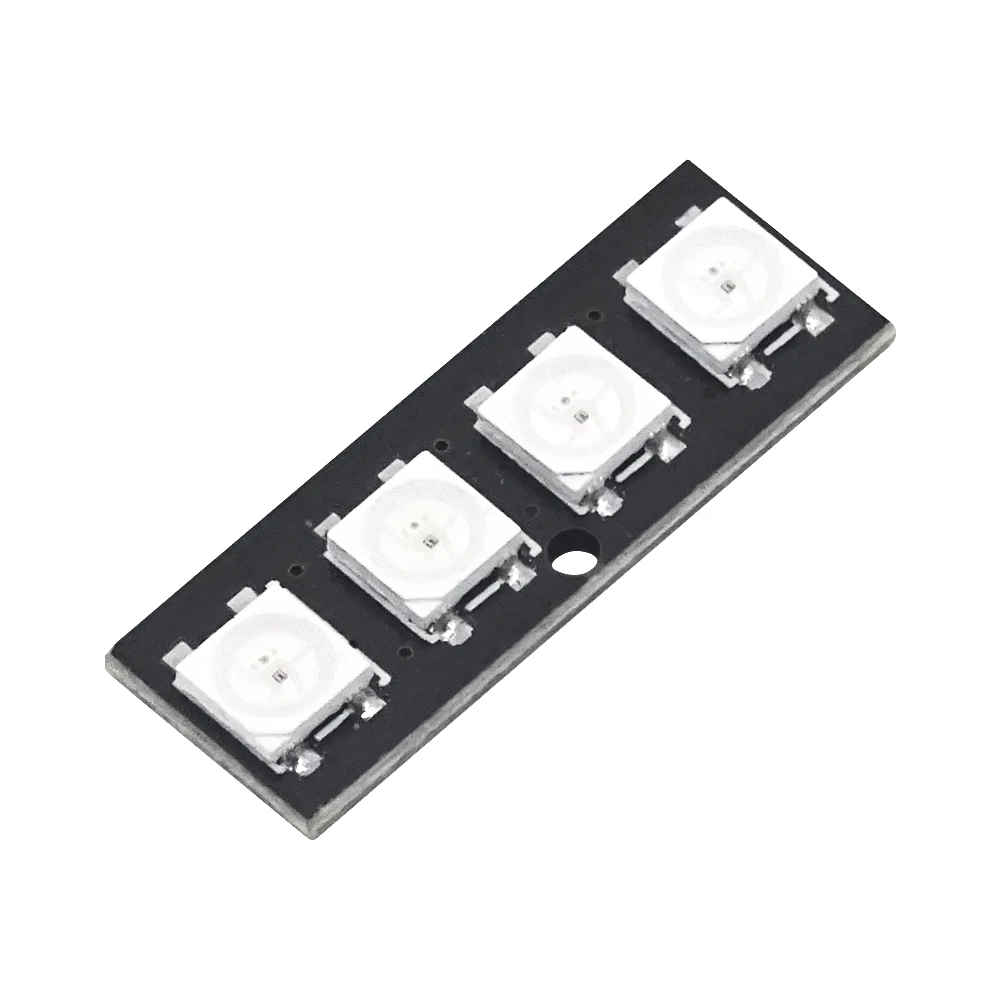 Módulo de cuentas de luz WS2812 de 4 bits, barra de luz de tira, lámpara deslizante de conducción a todo color, módulo de placa de desarrollo SCM, 1 Uds.