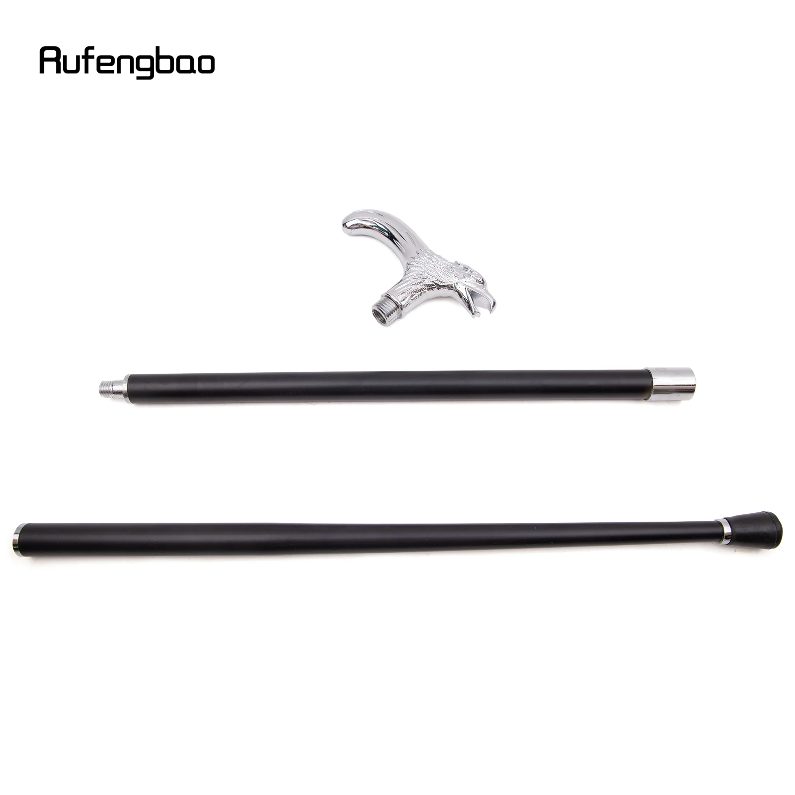 白いワシの頭の杖,モダンな装飾的な杖,エレガントなコスプレスタイル,かぎ針編みのノブ,91cm